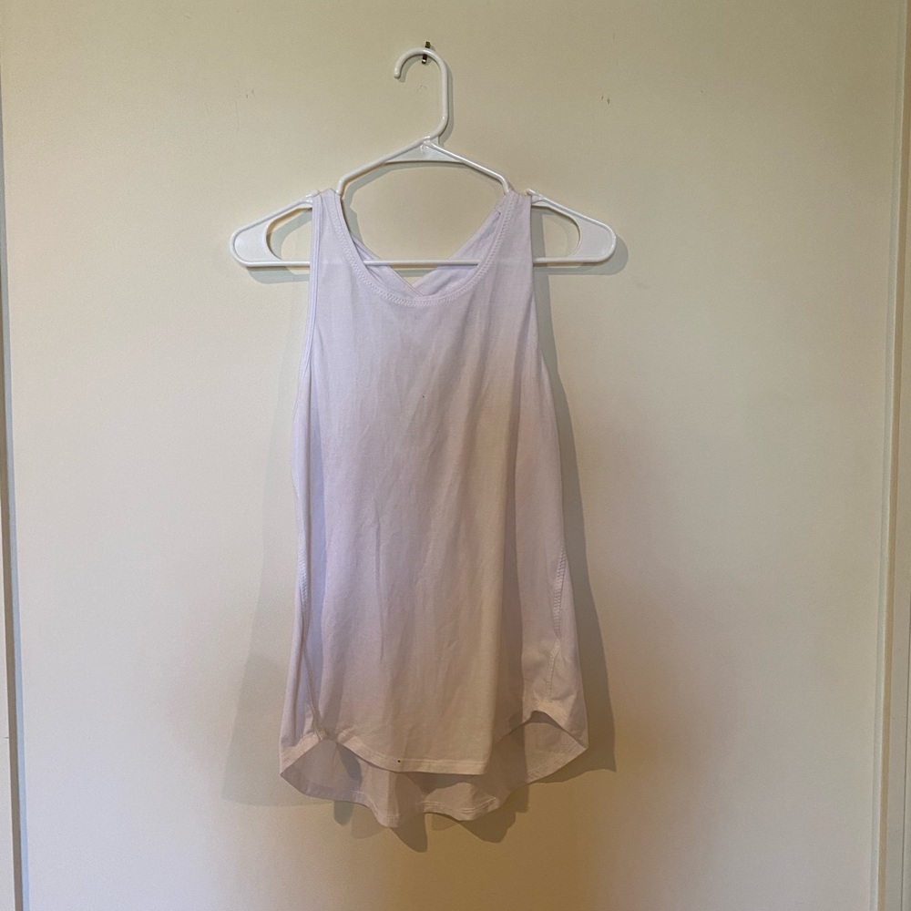 white athleta crisscross active tank top
